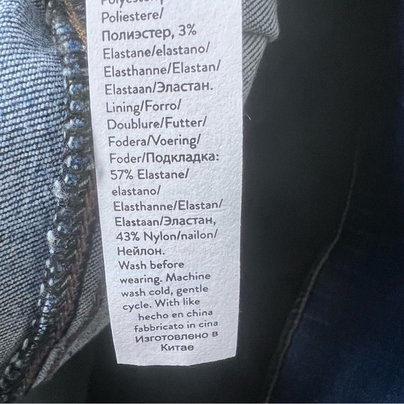 SPANX® Distressed High Waist Ankle Denim Leggings Size L - Picture 11 of 13